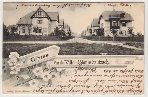 09926 Ak Gruß von der Villenkolonie Geutzsch 1905