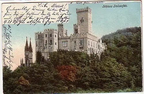09925 Ak Schloss Stolzenfels am Rhein 1906