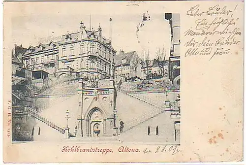 09894 Ak Altona Köhlbrandstreppe 1902