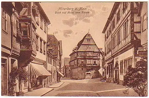 09893 Ak Miltenberg am Main Hotel zum Riesen um 1930