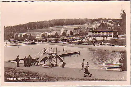 09867 Ak Waldbad Brunn près d'Auerbach dans le Vogtland vers 1940