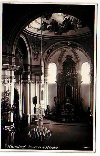 09837 Foto-Ak Haindorf Inneres der Kirche um 1930