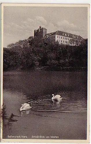 09835 Ak Ballenstedt Harz Schloß von Westen 1937