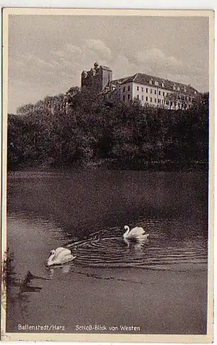09835 Ak Ballenstedt Résine Château de l'ouest 1937