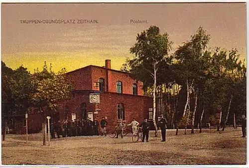 09832 Ak Truppenübungsplatz Zeithain Postamt um 1915