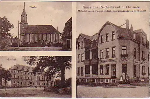 09828 Salutation de Richenbrand b. Chemnitz Gasthof vers 1910