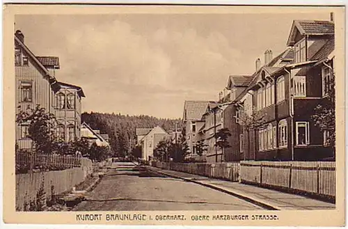 09818 Ak Braunlage obere Harzburger Strasse um 1930