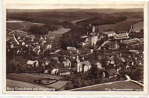 09811 Ak Burg Gnandstein mit Umgebung um 1940