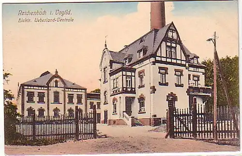 09763 Ak Reichenbach Elektr.Surland Centrale vers 1920