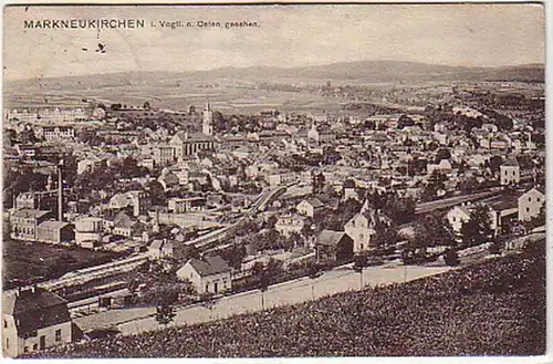 09753 Ak Markneukirchen dans le Vogtland Vue totale 1914
