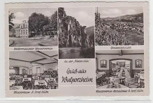 09743 Multi-image Ak salutation de Walporzheim Winzerheim etc. 1956