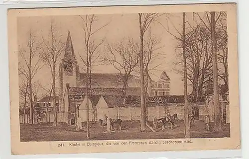 09738 Feldpost Ak Kirche in Buissieux 1. Weltkrieg 1917
