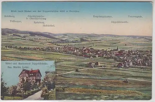 09735 Ak Hotel und Restaurant bei Dippoldiswalde um 1910