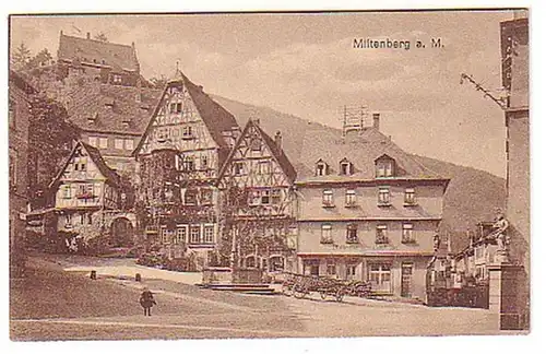 09732 Ak Miltenberg am Main Strassenansicht um 1930