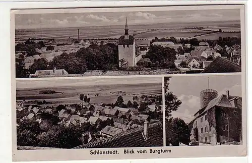 09730 Feldpost Ak Schlanstedt Vue de la tour de château 1943