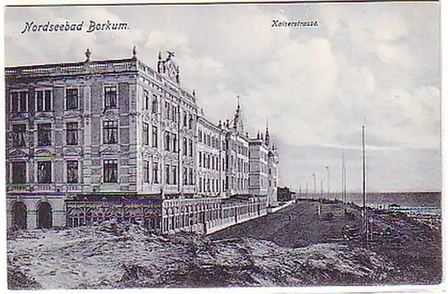 09723 Ak Mer du Nordbad Borkum Kaiserstrasse vers 1910