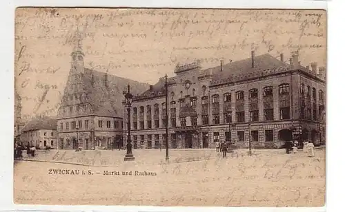 09696 Ak Zwickau Marché et hôtel de ville 1904