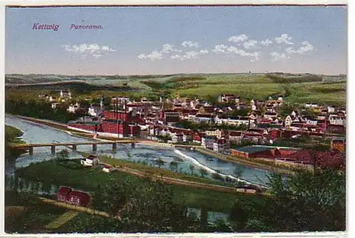 09688 Ak Kettwig Panorama um 1920