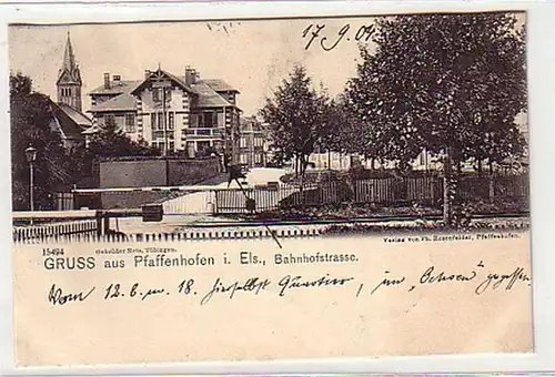 09666 ak Gruss aus Pfaffenhofen im Elsass 1904