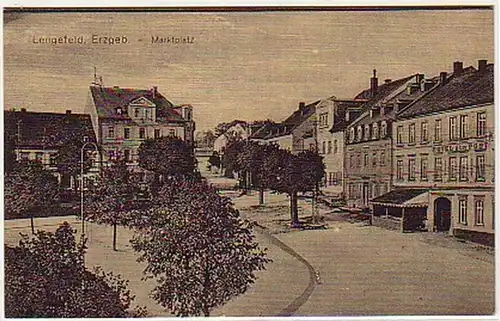 09644 Ak Lengefeld Erzgebirge Marktplatz 1916
