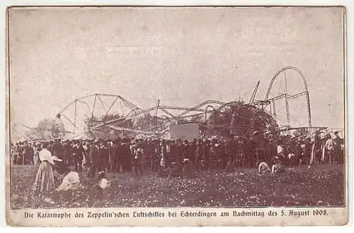 09641 Ak Zeppelin Katastrophe bei Echterdingen 1908