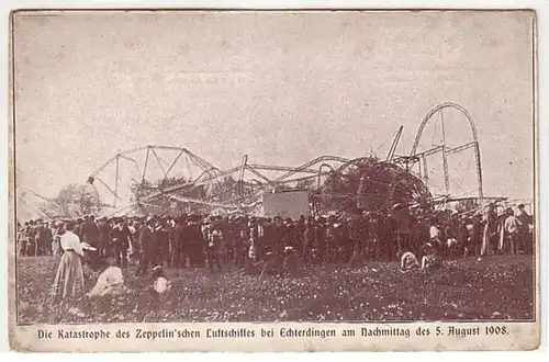 09641 Ak Zeppelin catastrophe à Echterndingen 1908