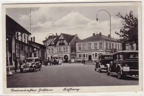 09626 Ak Neumünster Holstein Kuhberg Gare de Gares Restaurant Hotel Double Krone 1936