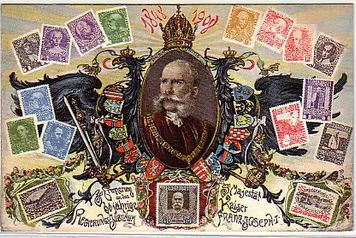 09589 Ak 60jähriges Regierungsjub. Kaiser Franz Joseph