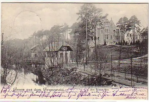 09584 Ak Salutation de la Grunewald au Dianasee 1906