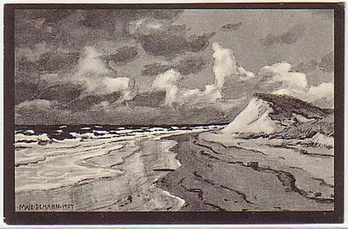 09579 Ak Nordseeinsel Amrum Strandansicht 1920