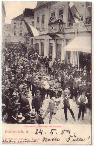 09565 Ak Echternach Luxemburg Procession 1904