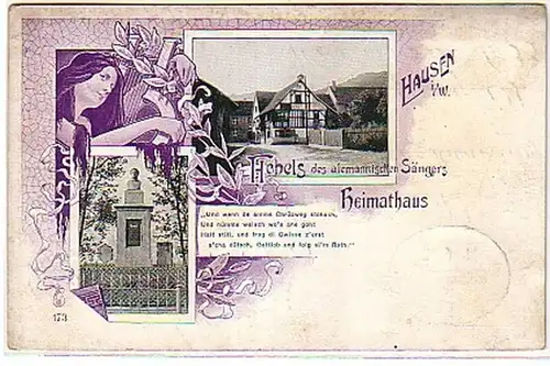 09560 Ak Hausen in W. Hebels Heimathaus 1911