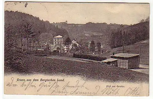 09543 Ak Gruss aus dem Bergischen Land Gerstau 1908