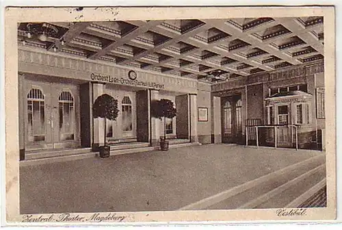 09501 Ak Magdeburg Central Theater Vestibül 1916