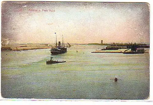 09440 Ak Suezkanal Entrée à Port Said um 1910