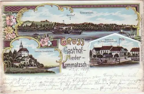 094229 Ak Lithographie Salutation de Niederlommatzsch 1902