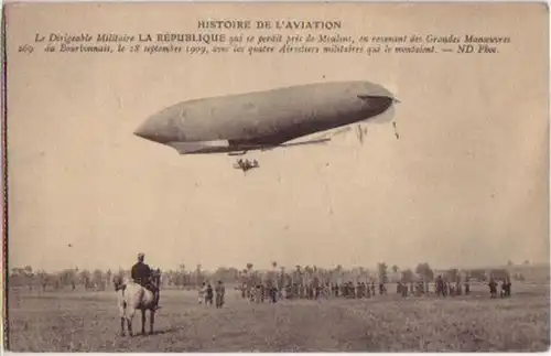 09427 Ak frühes Luftschiff Frankreich 1909
