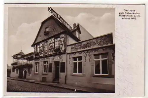 09399 Ak Rüdesheim Gasthaus zum Felsenkeller 1936