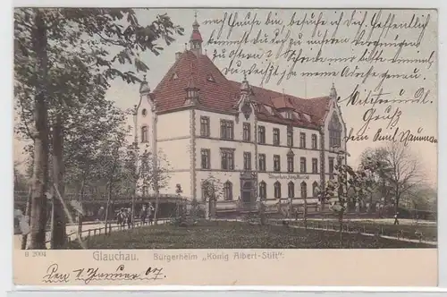 09376 Ak Glauchau Bürgerheim König Albert Stift 1907