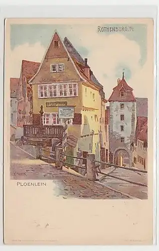 09373 Ak Rothenburg o.T. Ploenlein um 1900