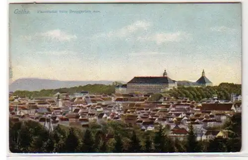 09361 Ak Gotha Panorama vom Berggarten aus 1914