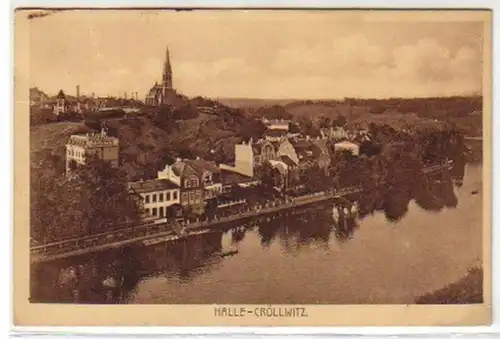 09351 Ak Halle Cröllwitz Vue totale 1927