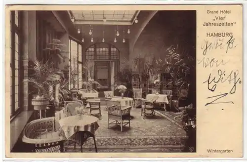 09320 Ak Hamburg Grand Hotel "Quatre saisons" 1916