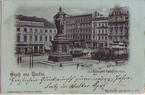 09319 Carte de la lune Salutation de Berlin Berolina 1901