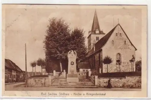 09306 Ak Bad Sachsa Arzine du Sud Monument guerrier vers 1930