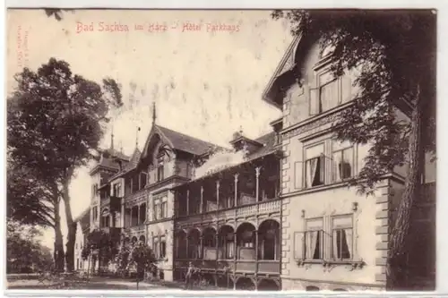 09304 Ak Bad Sachsa im Harz Hotel Parkhaus um 1930