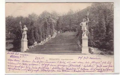 09292 Ak Elberfeld Terrasse dure 1905