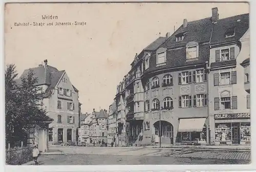09285 Feldpost Ak Weiden Adler Droguerie 1917