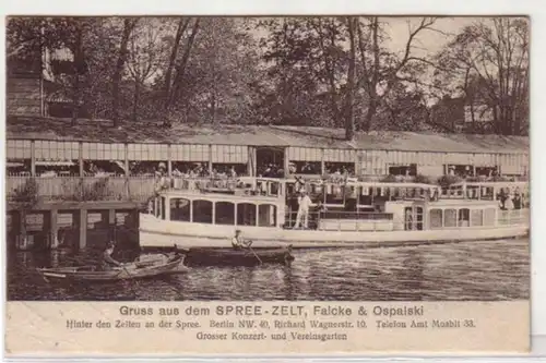 09273 Ak Salutation de la tente de Spree Berlin 1916