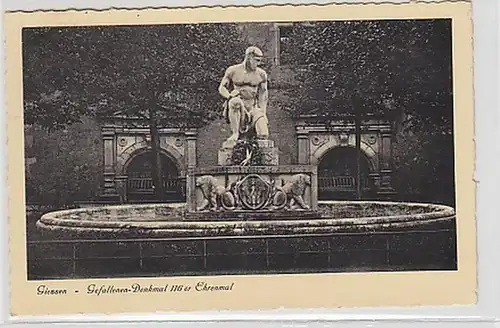 09272 Ak Giessen Monument de la mort 116 Montre d'honneur 1938